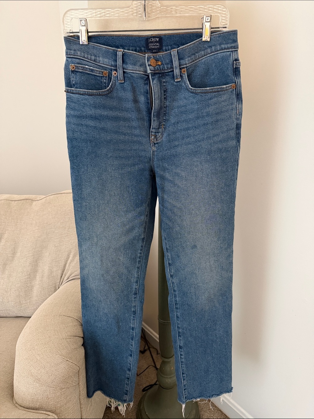 J. Crew Straight-Leg Jeans in Medium Blue Wash
